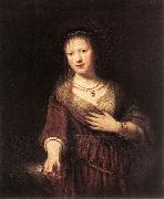 Portrait of Saskia with a Flower Rembrandt